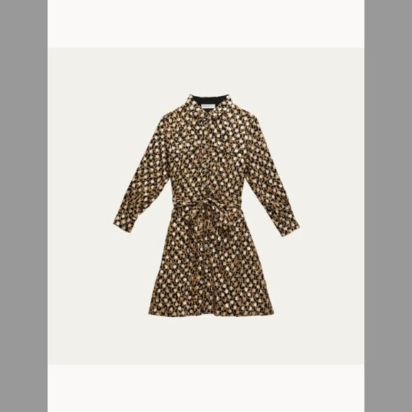 Golden Goose NWT Girl's Metallic-Leopard-Print Dress (Orig. $450) w/tax (Size 4) - Picture 1 of 5